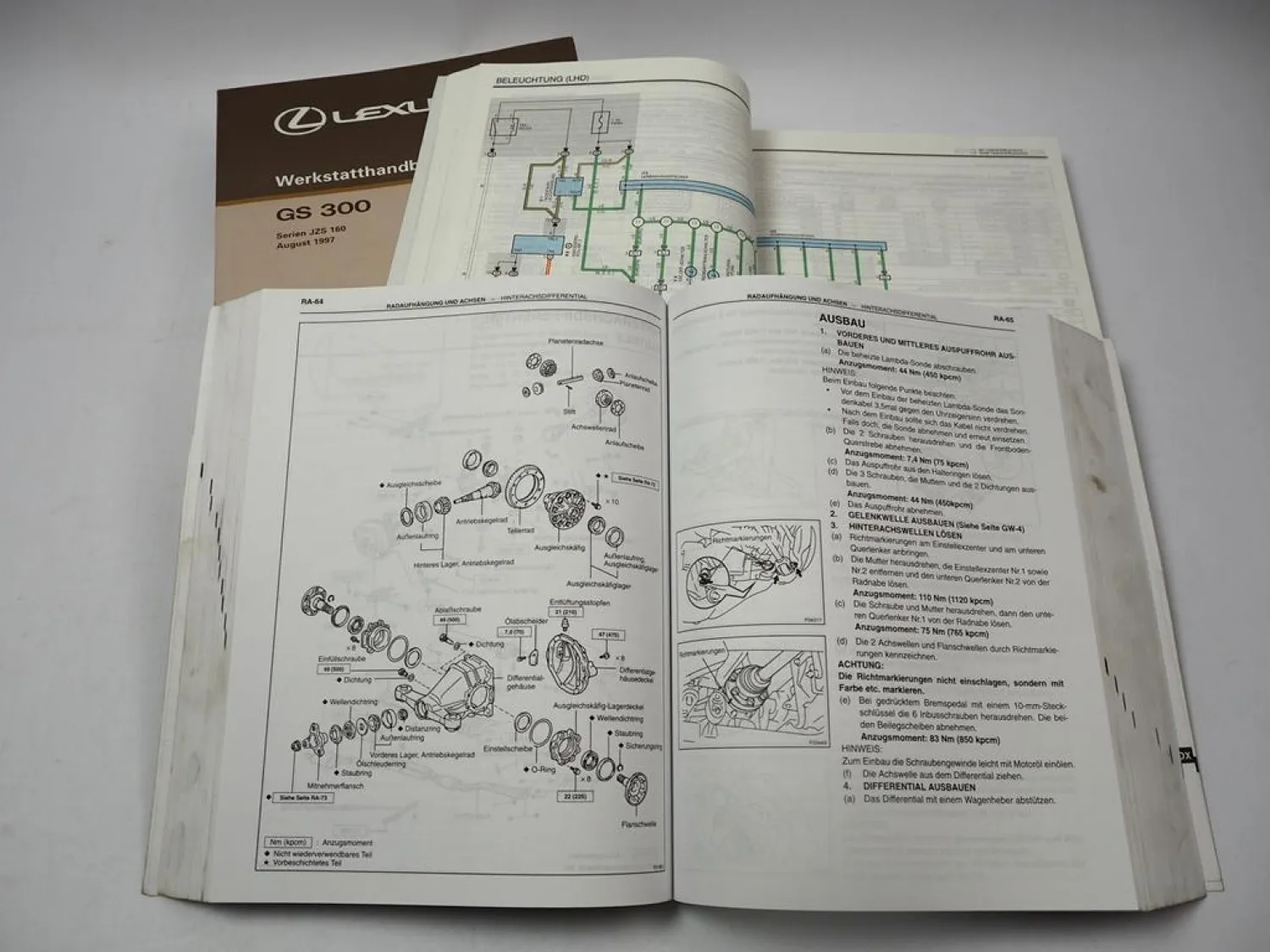Lexus GS300 JSZ160 Reparaturanleitung Schaltpläne ab 1997 Werkstatthandbuch