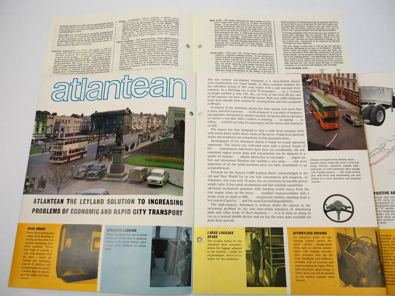 Leyland Atlantean PDR LPDR PDR 1.1 1.2 double decker chassis brochure 1967