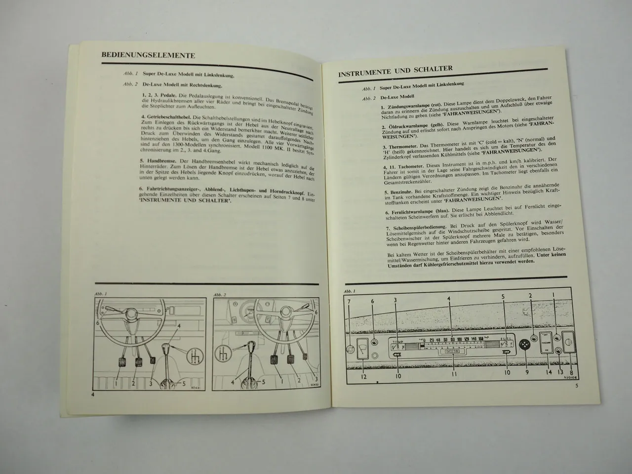 Leyland Austin 1300 Modell 1100 MKII Betriebsanleitung Wartung 1970
