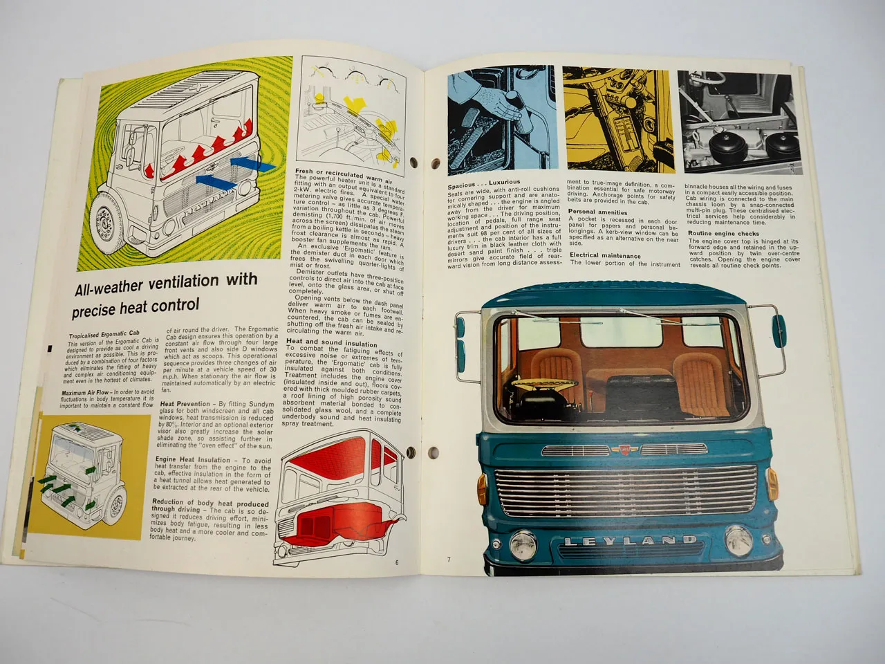 Leyland Freightline truck models with ergomatic cab brochure 1966 Prospekt