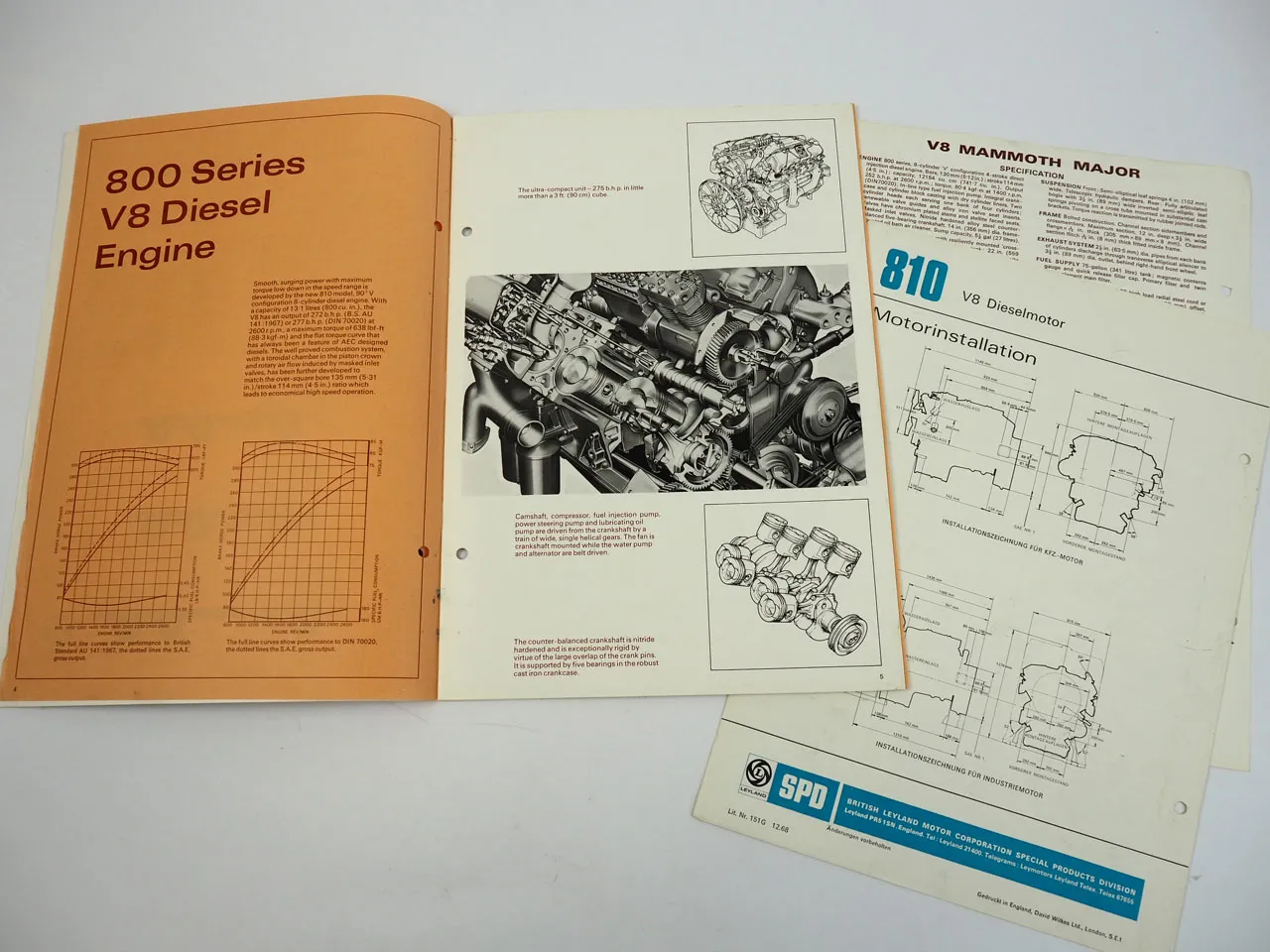 Leyland Mammoth Major 5 V8 diesel truck tractor 2VT G6 R4 L4 brochure 1968