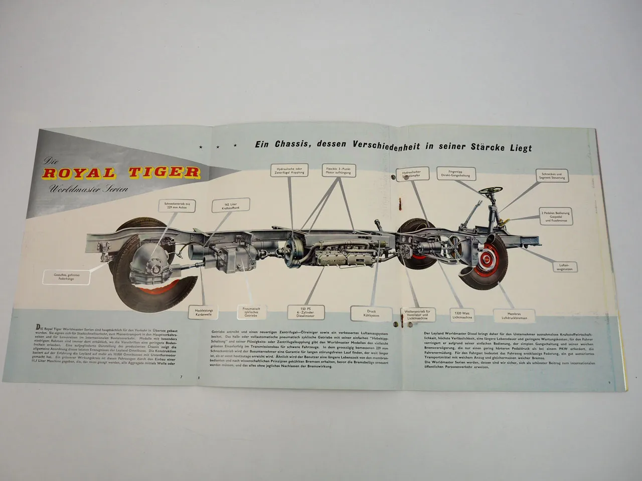 Leyland Royal Tiger Worldmaster Bus für glückliche Reisen Prospekt 1964 brochure