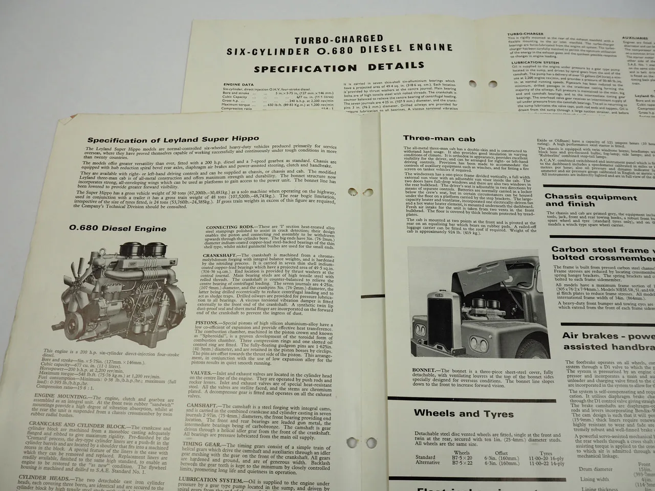 Leyland Super Hippo 30 EH 5 6 7 R L Tipper Haulage Tracor truck brochure 1966