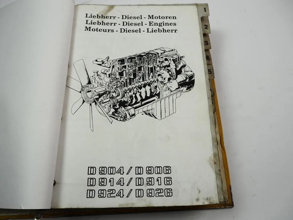 Liebherr D904 914 924 / 906 916 926 Motor Werkstatthandbuch Reparaturanleitung