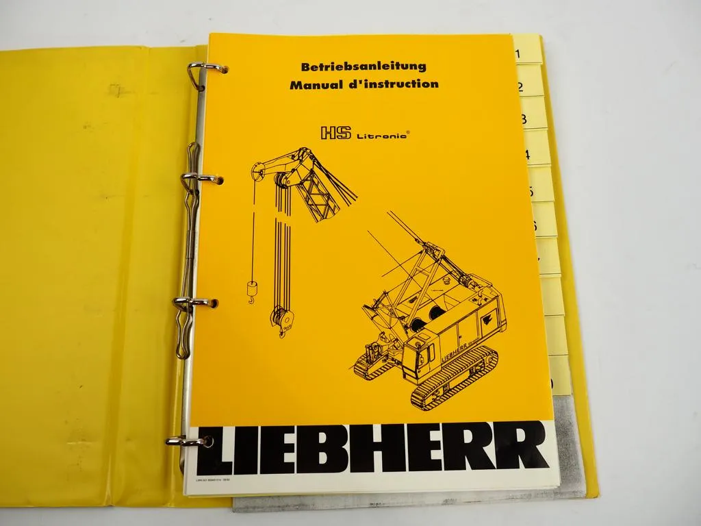 Liebherr HS852 HD Litronic Betriebsanleitung Ersatzteilliste 1995