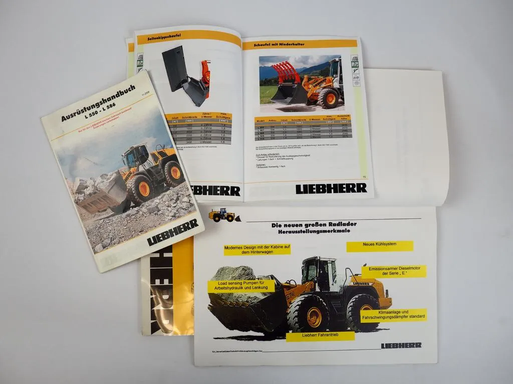 Liebherr L506 - L586 Radlader Produktinfo + Ausrüstungshandbücher 2008