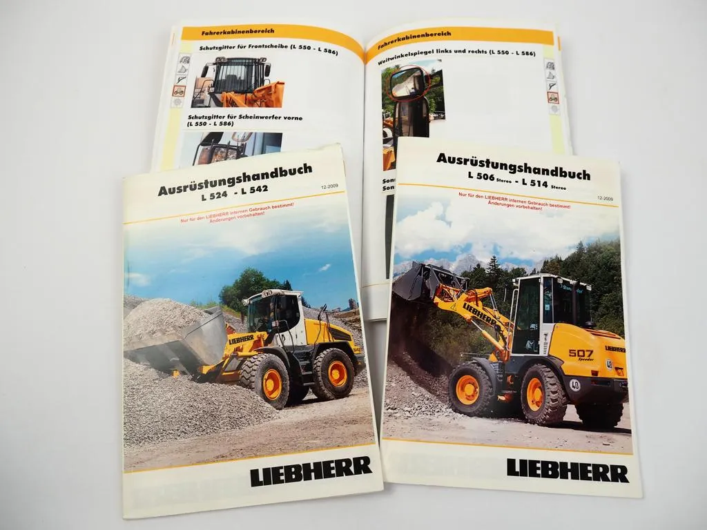 Liebherr L506 - L586 Stereolader Radlader Ausrüstungshandbücher 2009