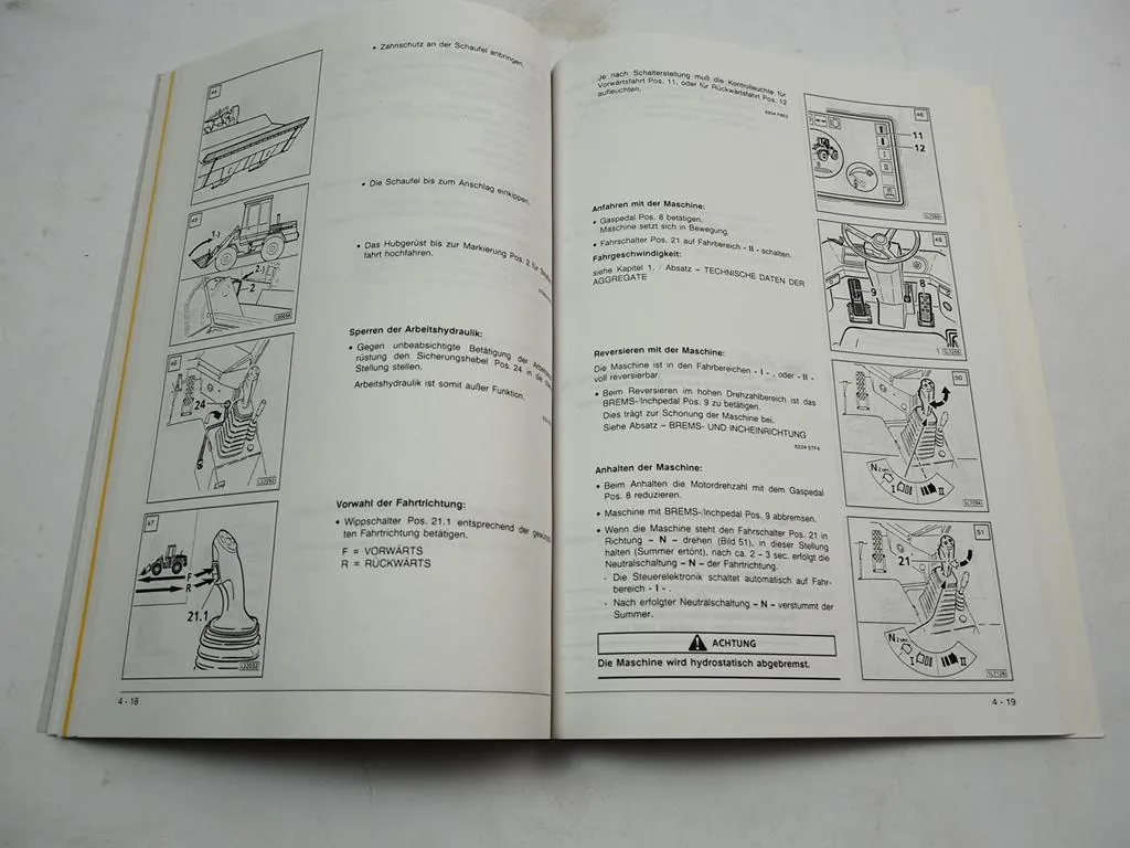 Liebherr L507 P Z Stereolader Betriebsanleitung Typ 427 abSerie 2501 Bedienung Wartung