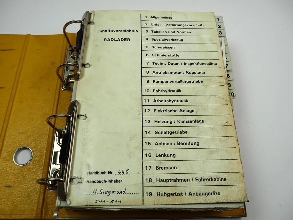 Liebherr L511 521 531 541 Radlader Technisches Handbuch Werkstatthandbuch Reparatur