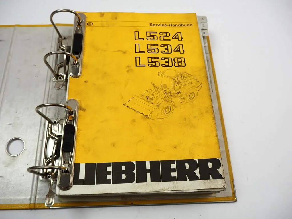 Liebherr L524 534 538 Radlader Service Handbuch Werkstatthandbuch 2001