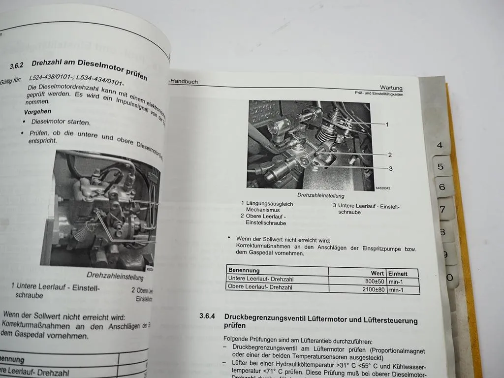 Liebherr L524 534 538 Radlader Service Handbuch Werkstatthandbuch 2001