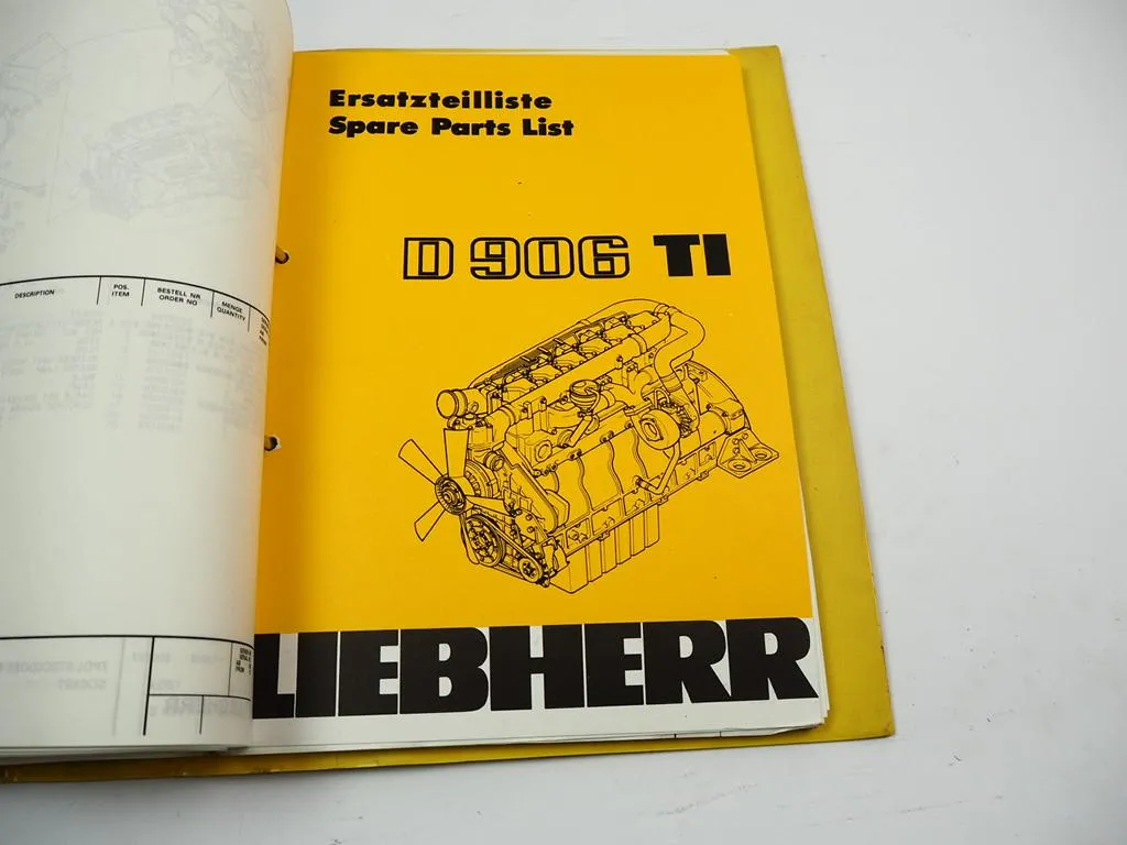 Liebherr L551 Radlader Ersatzteilliste Spare Parts List Typ 274 Stand 1990