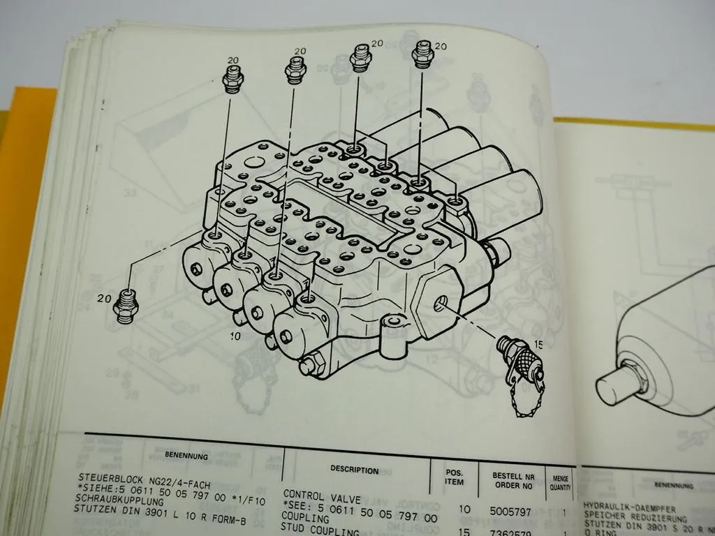 Liebherr L551 Radlader Ersatzteilliste Spare Parts List Typ 274 Stand 1990