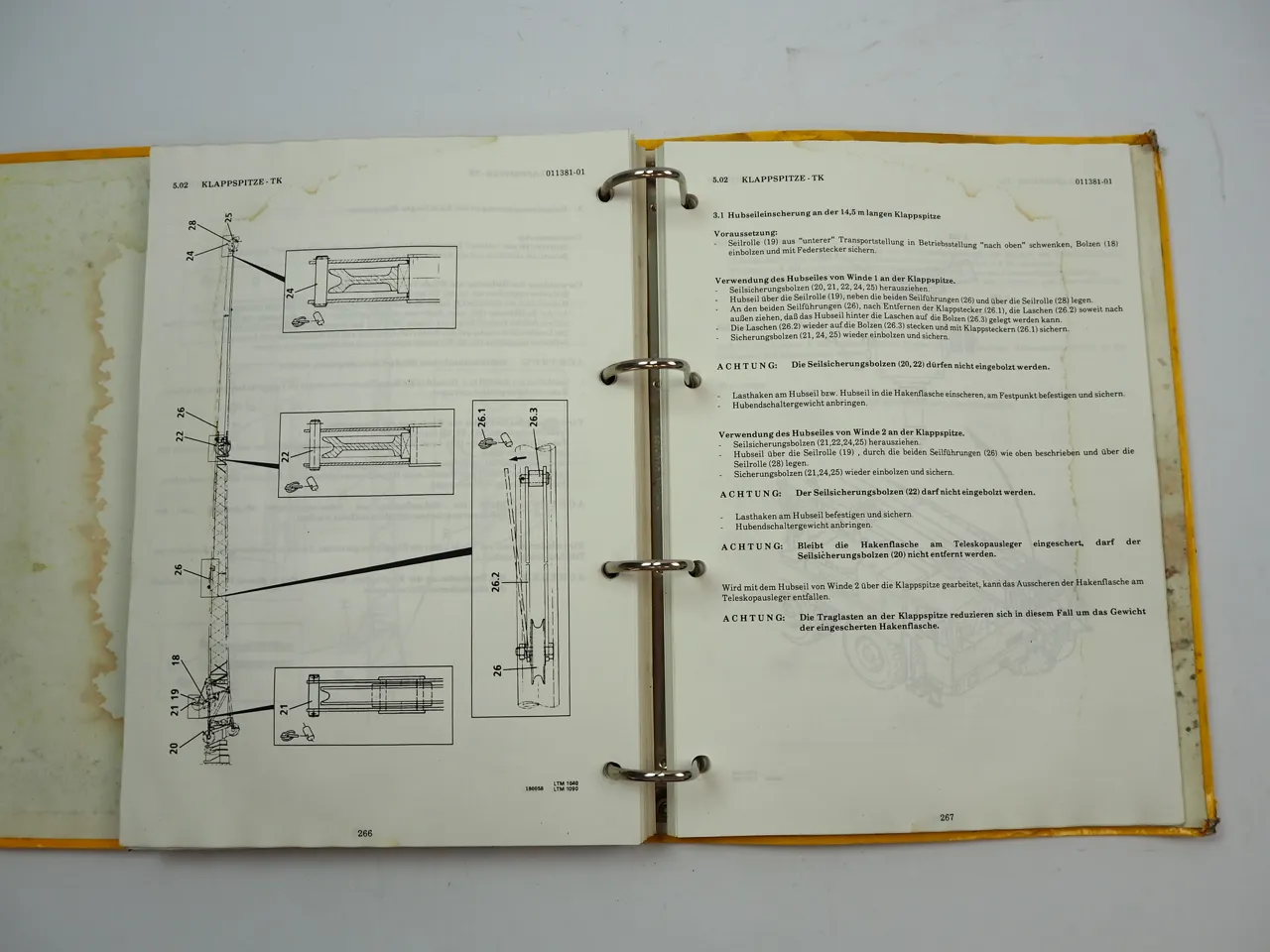 Liebherr LTM 1040 Mobilkran Betriebsanleitung Bedienungsanleitung Wartung 1992