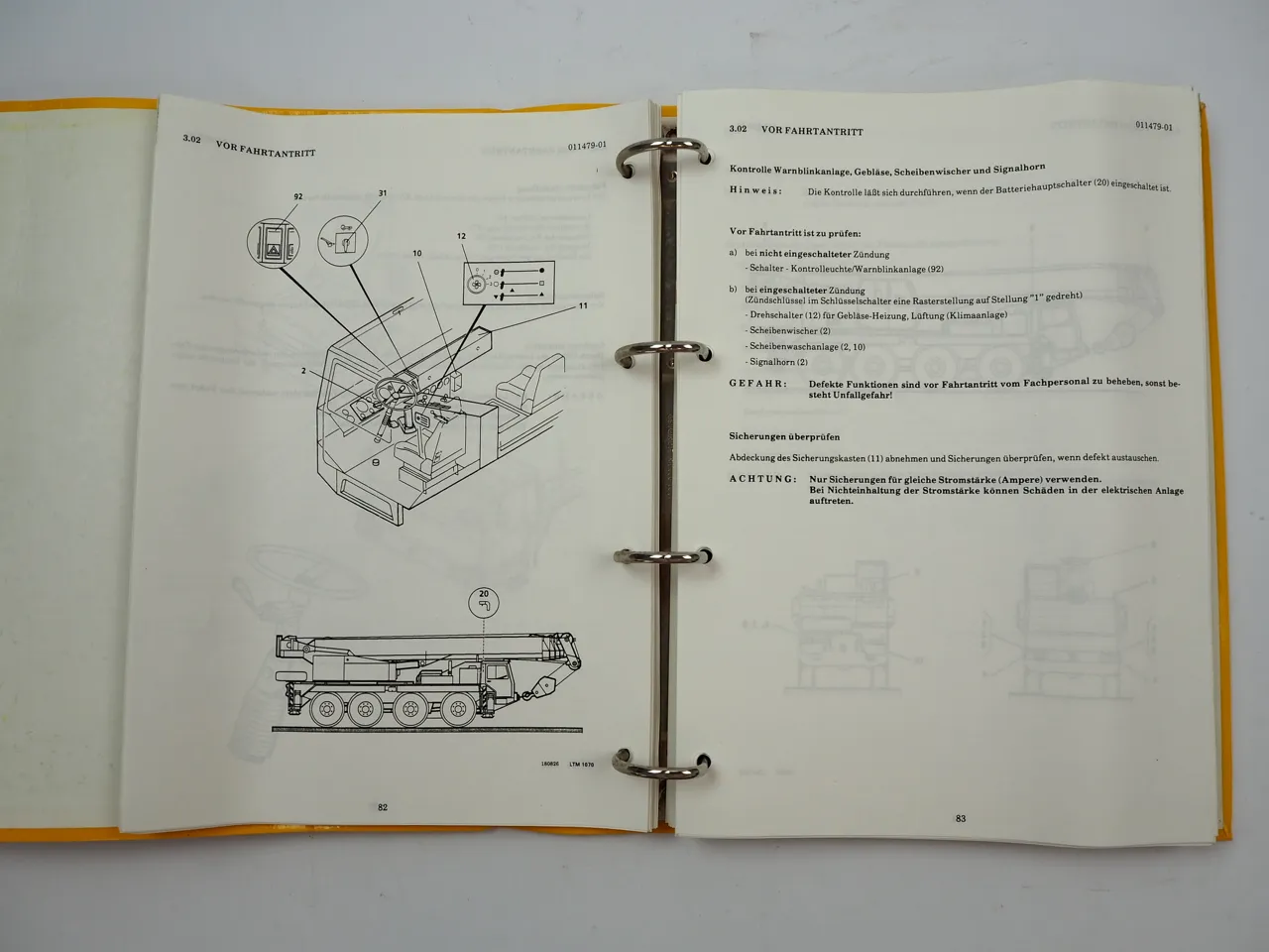 Liebherr LTM 1070 Mobilkran Betriebsanleitung Wartung 1994
