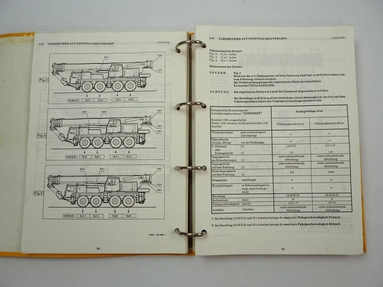 Liebherr LTM 1090-1 Mobilkran Betriebsanleitung Wartung 1994