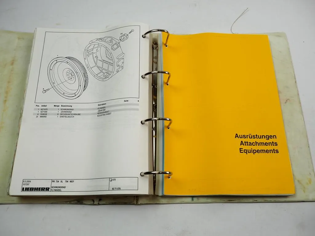 Liebherr PR724 XL Planierraupe 754 Ersatzteilliste Spare Parts List Ersatzteilkatalog