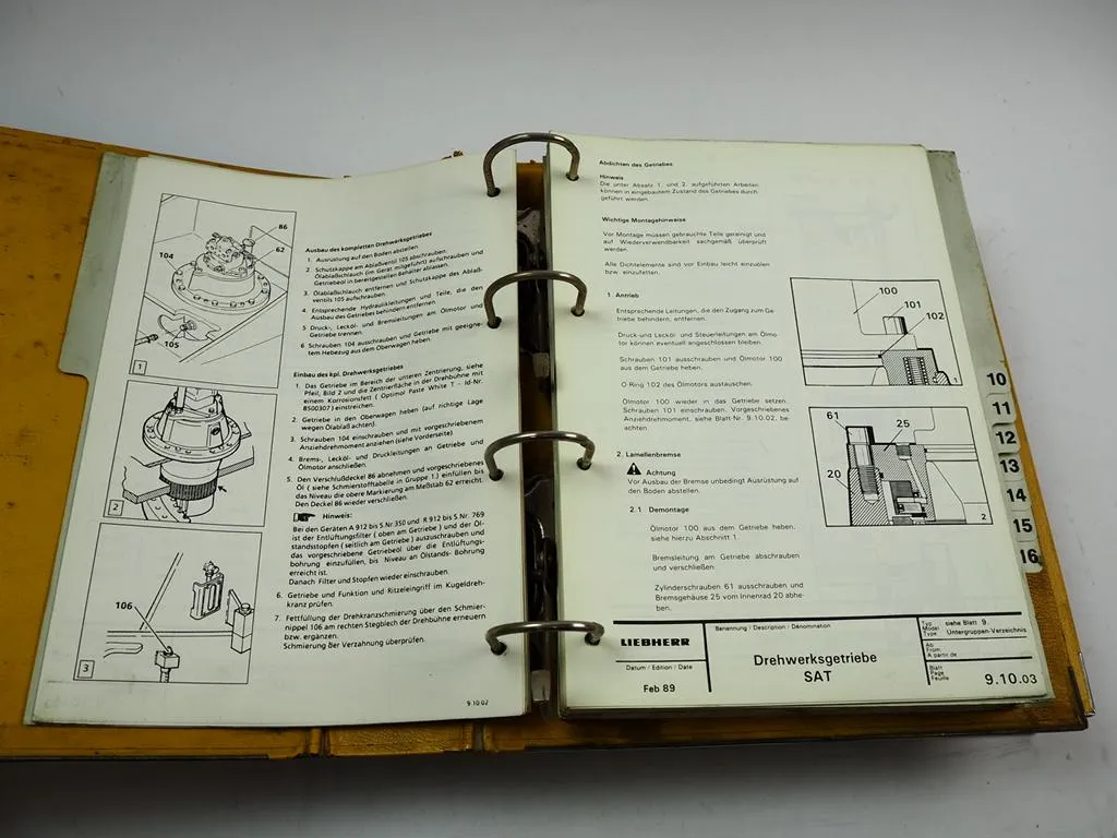 Liebherr R900 902 912 922 932 942 Litronic Service Handbuch Werkstatthandbuch Reparaturanleitung