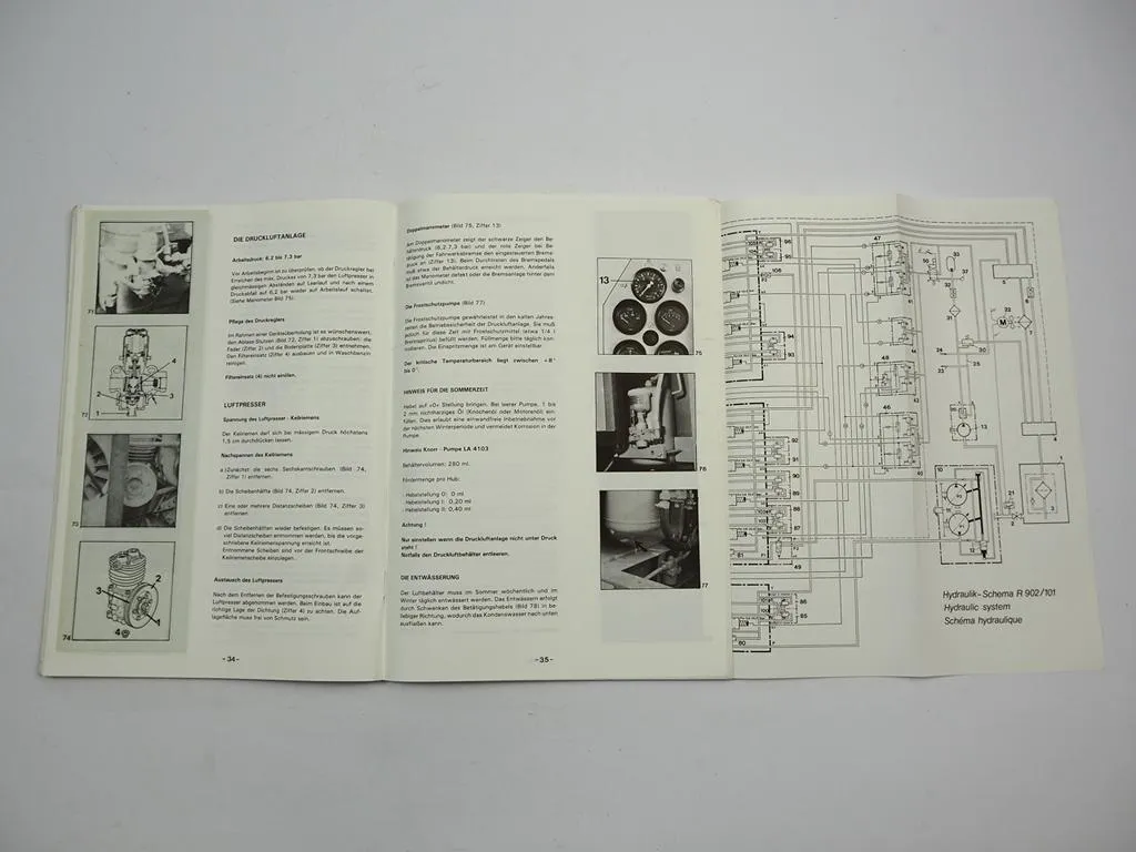 Liebherr R902 Hydraulik Raupenbagger Betriebsanleitung Wartung