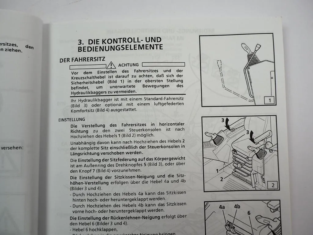 Liebherr R914 Litronic Kettenbagger Betriebsanleitung Wartung 1990er Jahre