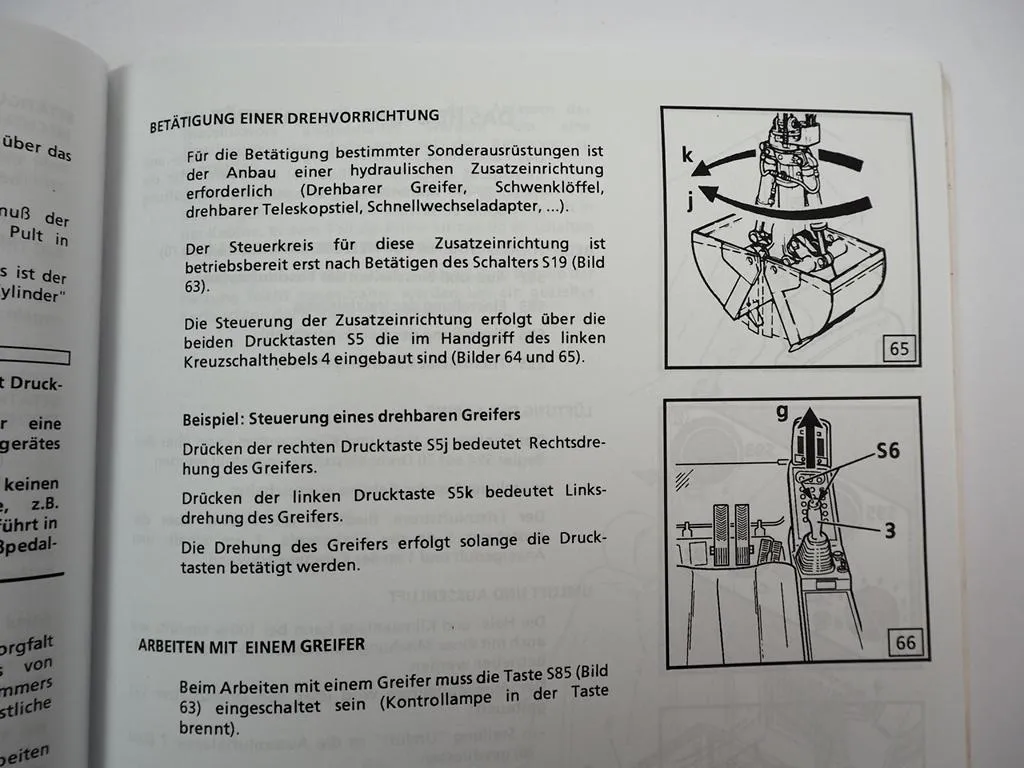 Liebherr R914 Litronic Kettenbagger Betriebsanleitung Wartung 1990er Jahre