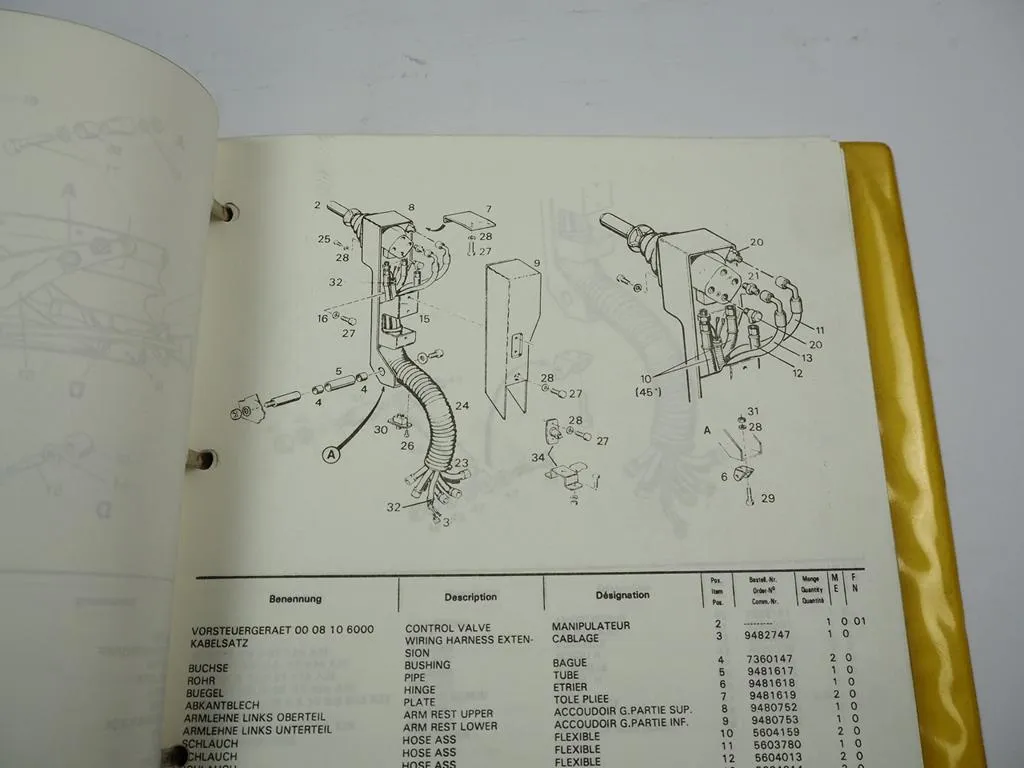 Liebherr R932 HD SL Hydraulikbagger Ersatzteilliste Spare Parts List 1985