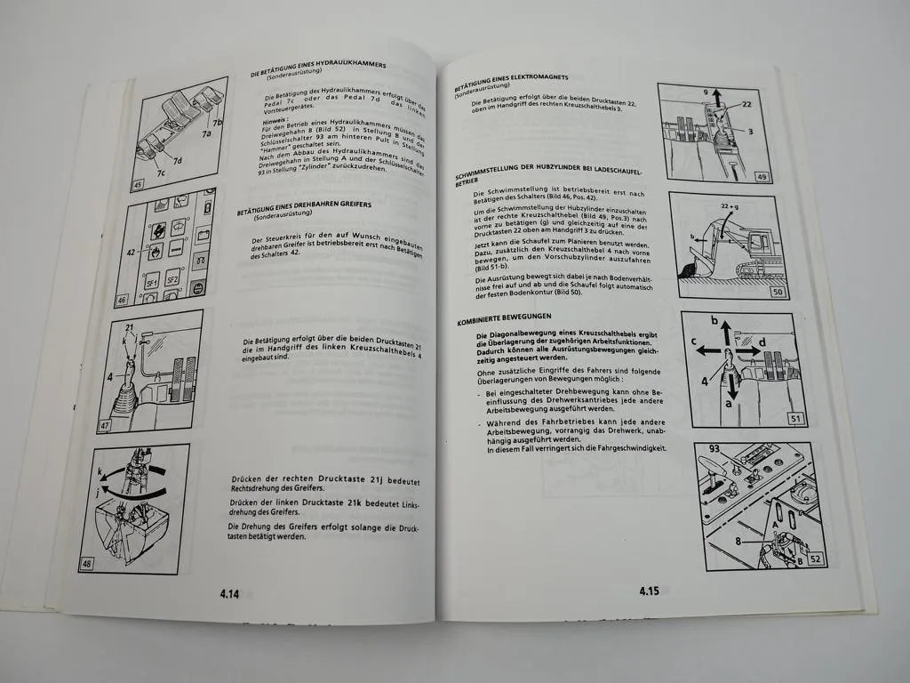Liebherr R974 B Litronic Raupenbagger Betriebsanleitung Wartungsanleitung 1994