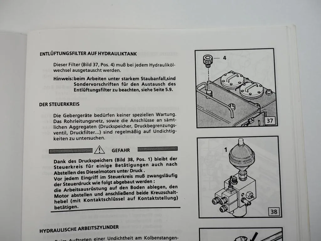 Liebherr R974 B Litronic Raupenbagger Betriebsanleitung Wartungsanleitung 1994
