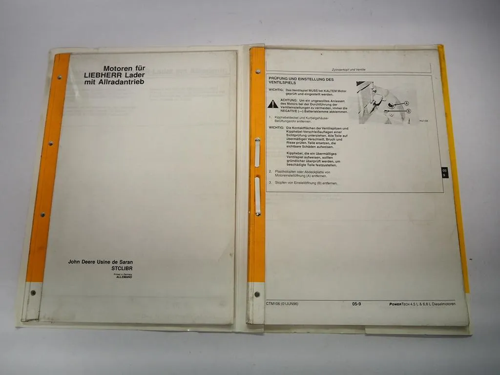 Liebherr Radlader mit Allrad PowerTech 4,5l 6,8l Motor Schulungshandbuch 1996