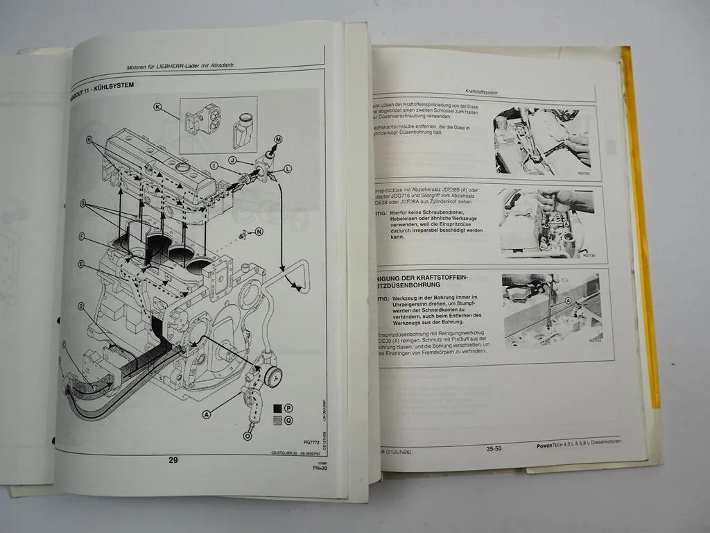 Liebherr Radlader mit Allrad PowerTech 4,5l 6,8l Motor Schulungshandbuch 1996