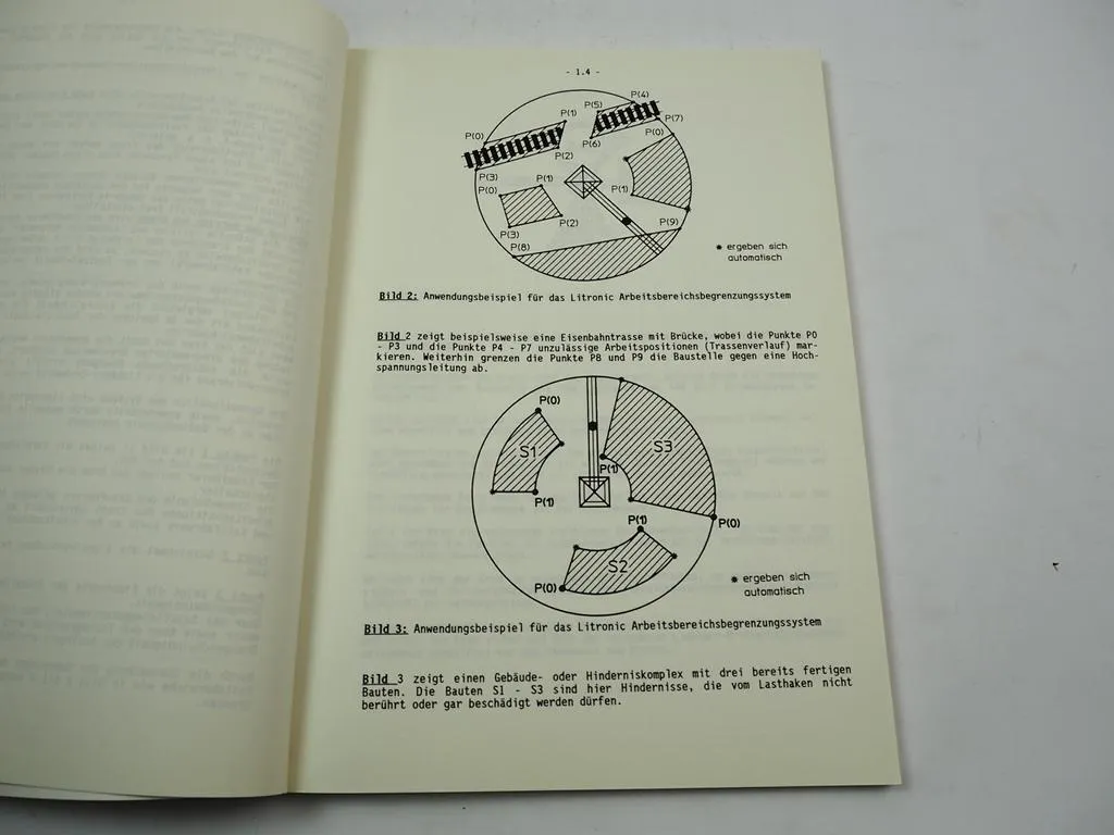Liebherr Turmdrehkran Litronic Arbeitsbereichsbegrenzung ABB Betriebsanleitung
