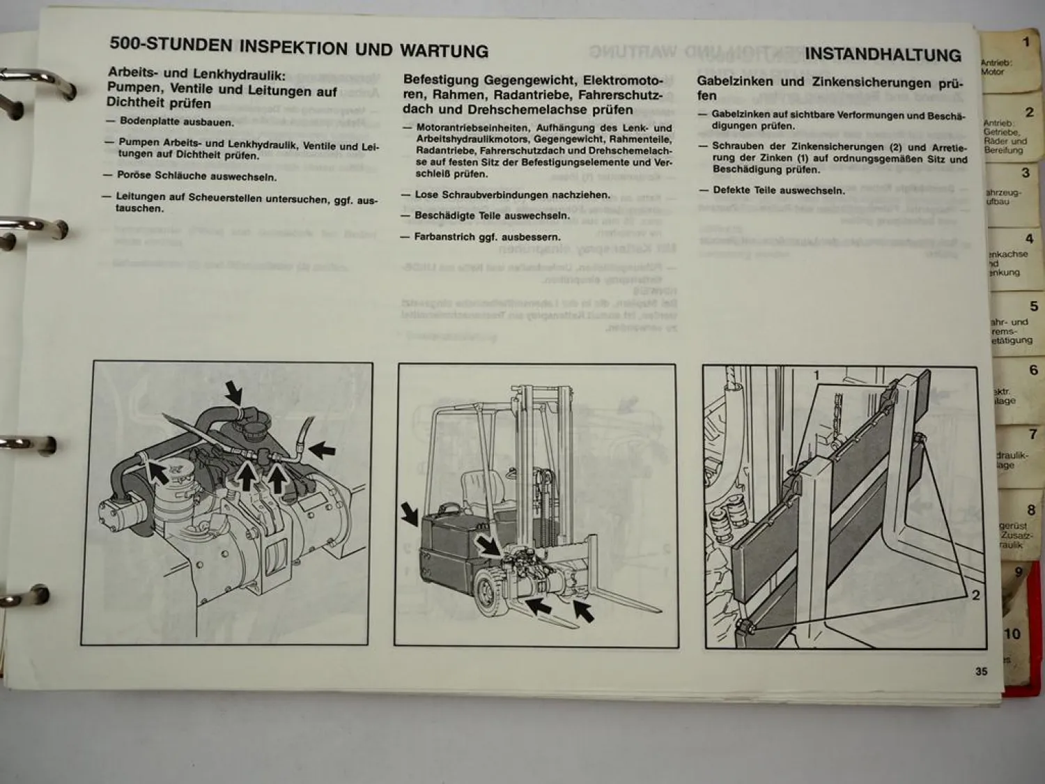 Linde E12 E15 E16S Typ 324 abSerie 5.87 Betriebsanleitung & Ersatzteilliste 1988
