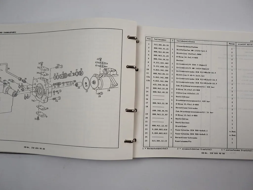 Linde H12 H16 Gabelstapler Ersatzteilkatalog Ersatzteilliste mit Verbrennungsmotor