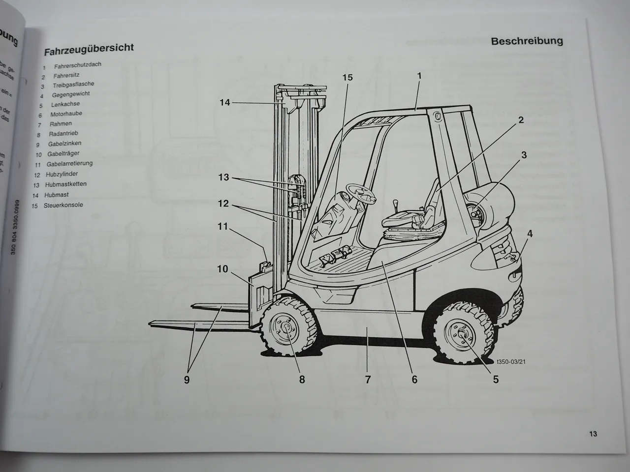 Linde H12T-03 H16T-03 H18T-03 H20T-03 Stapler Treibgas Betriebsanleitung 1999