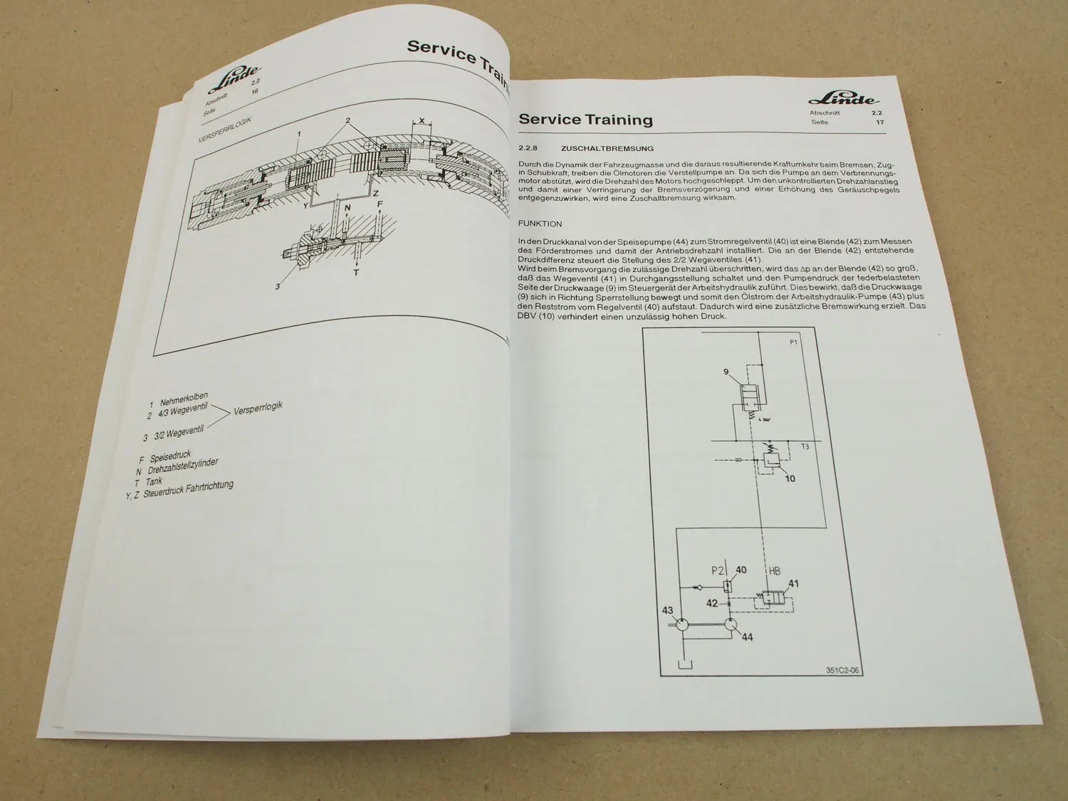 Linde H20 H25 H30 H35 D-03 V-Stapler Service Training