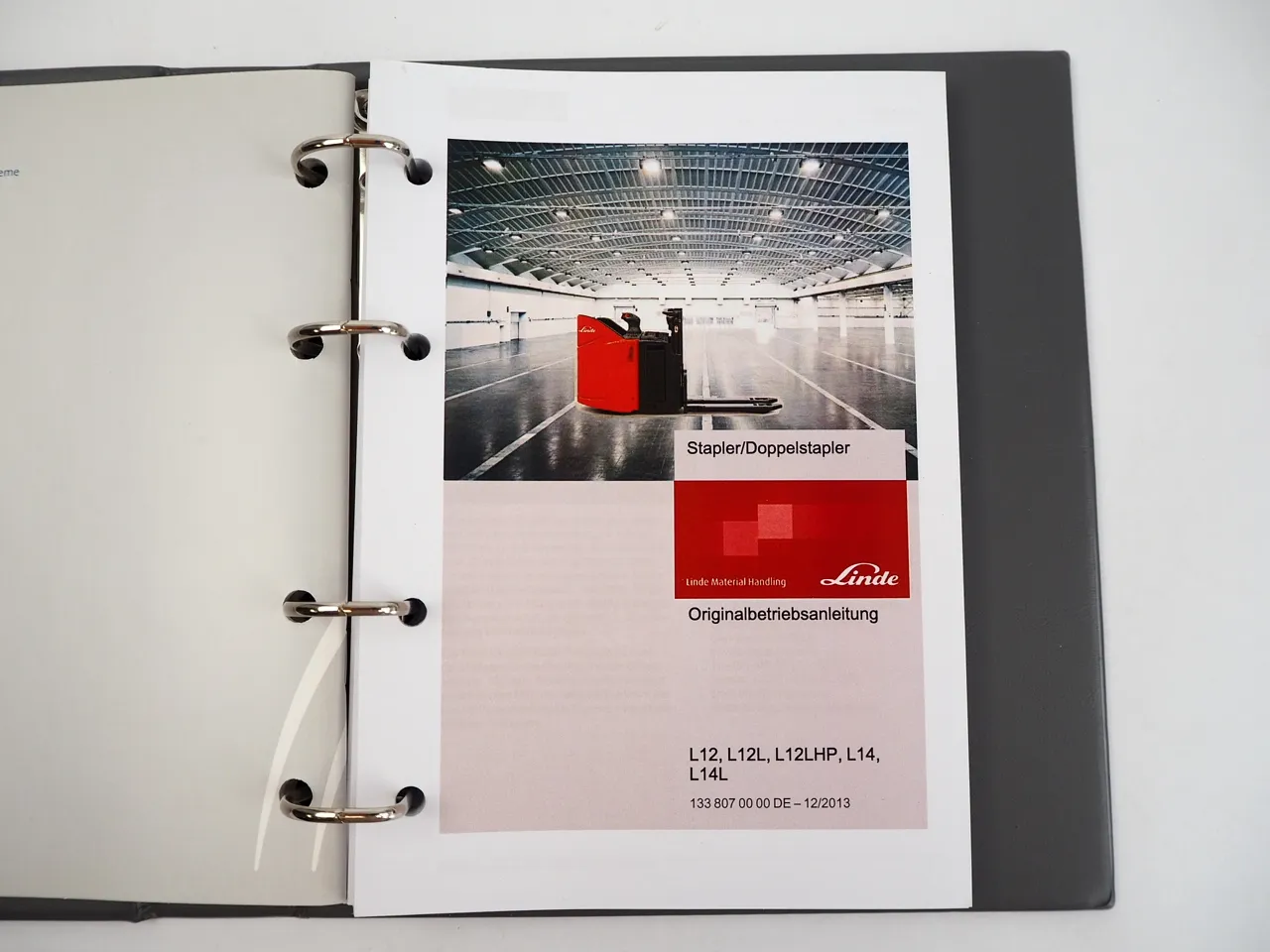 Linde L12 L14 L LHP Gabelstapler Betriebsanleitung Ersatzteilliste CD 2013