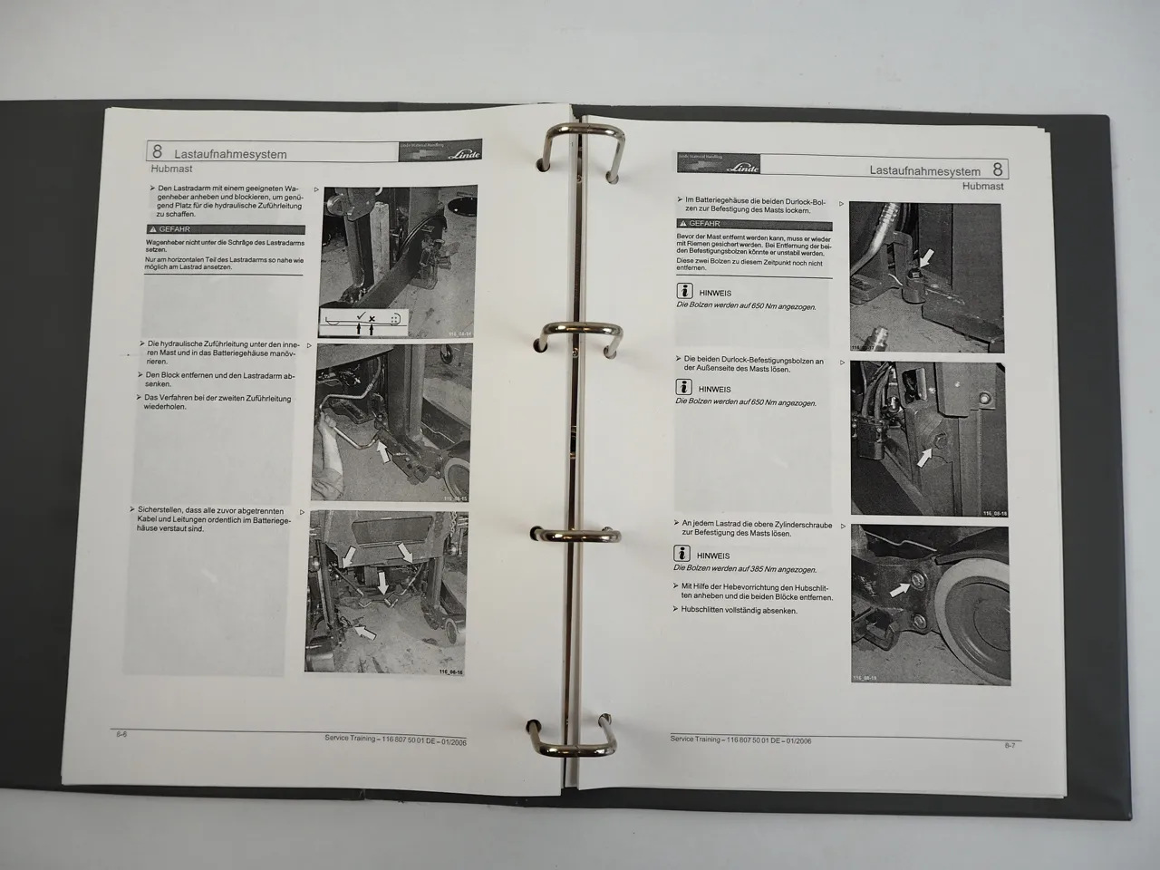 Linde R14X R16X R17X R17XHD BR116 Elektro Gabelstapler Service Training 2006