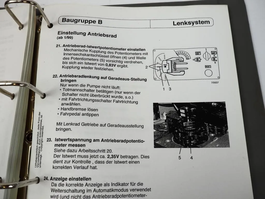 Linde R25F Typ 049 Service Training Schaltpläne Werkstatthandbuch