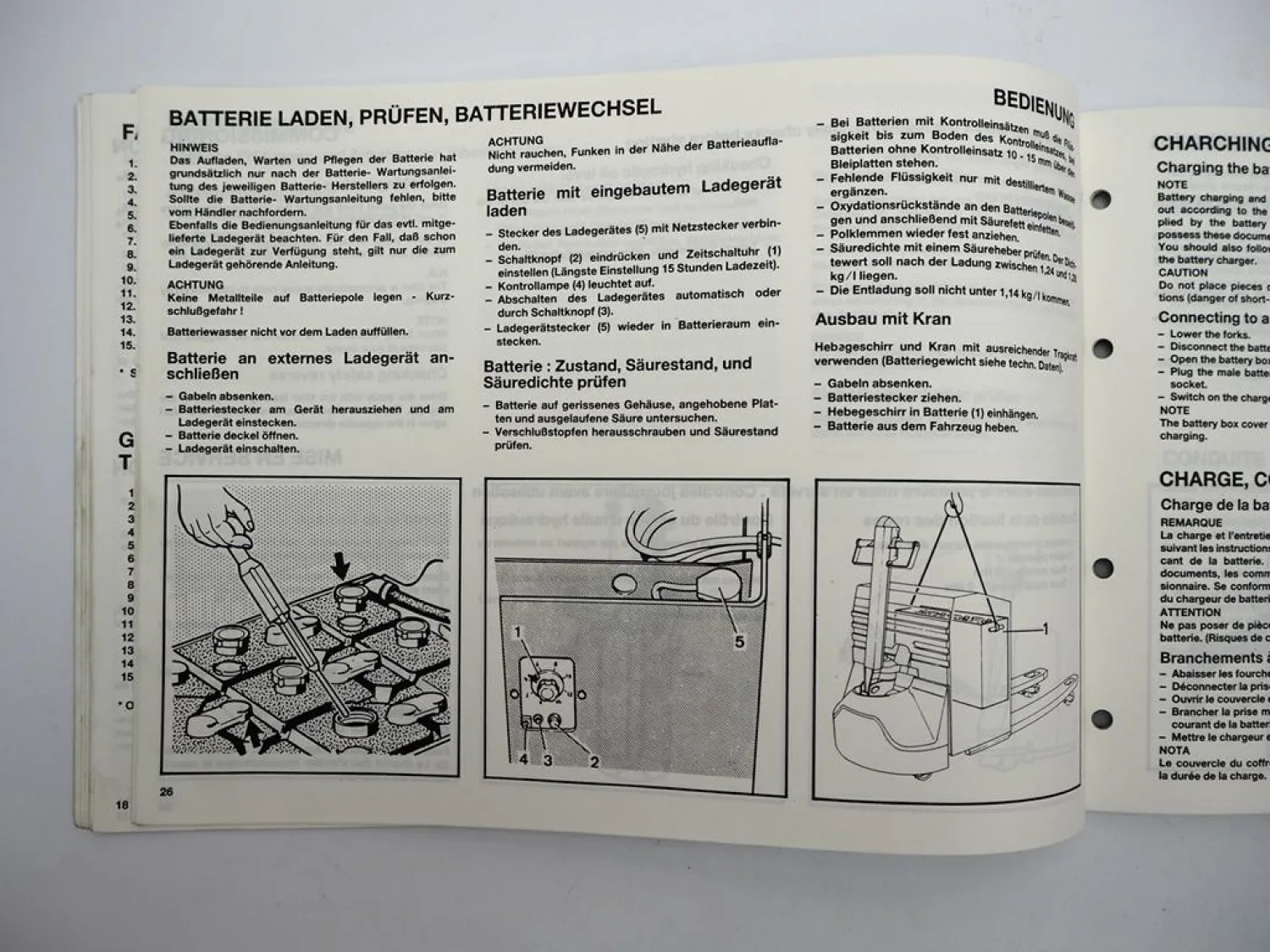 Linde T16 L10 L12 Elektro Hubwagen Betriebsanleitung Wartung 1980er Jahre