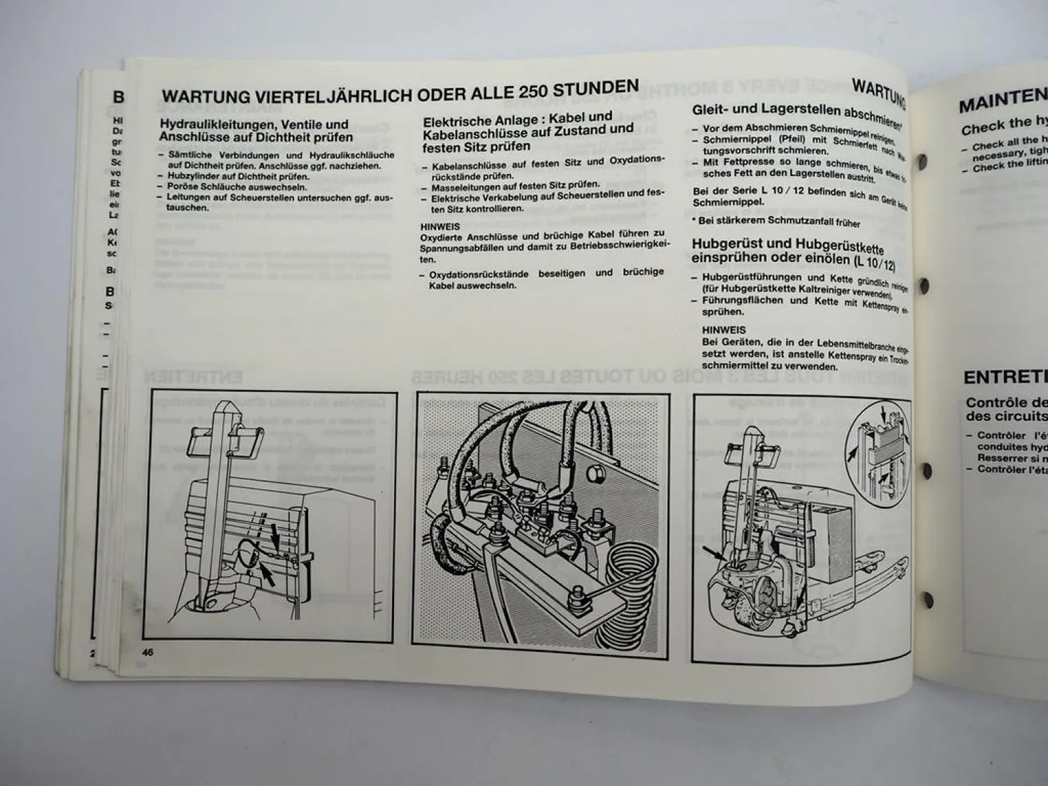 Linde T16 L10 L12 Elektro Hubwagen Betriebsanleitung Wartung 1980er Jahre