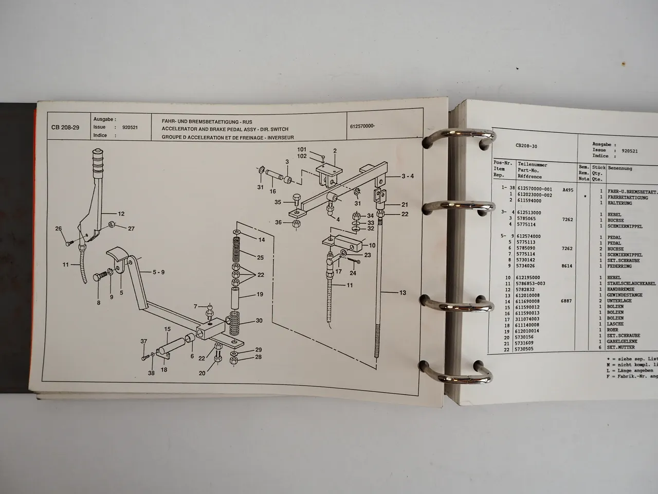 Linde T20 R02 Hubwagen Betriebsanleitung Ersatzteilliste 1990/92