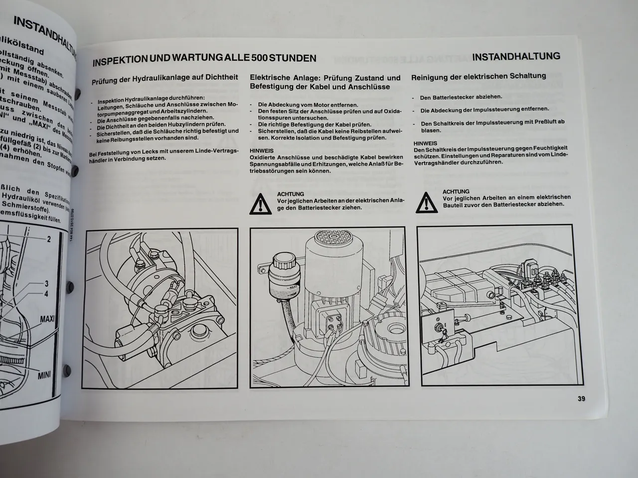 Linde T20SF Hubwagen Betriebsanleitung Bedienung Wartung 1999