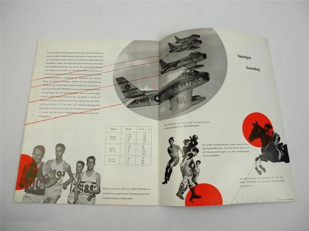 Linhof Aero Technika Luftbildkamera Karpf KG München Prospekt 1950er Jahre