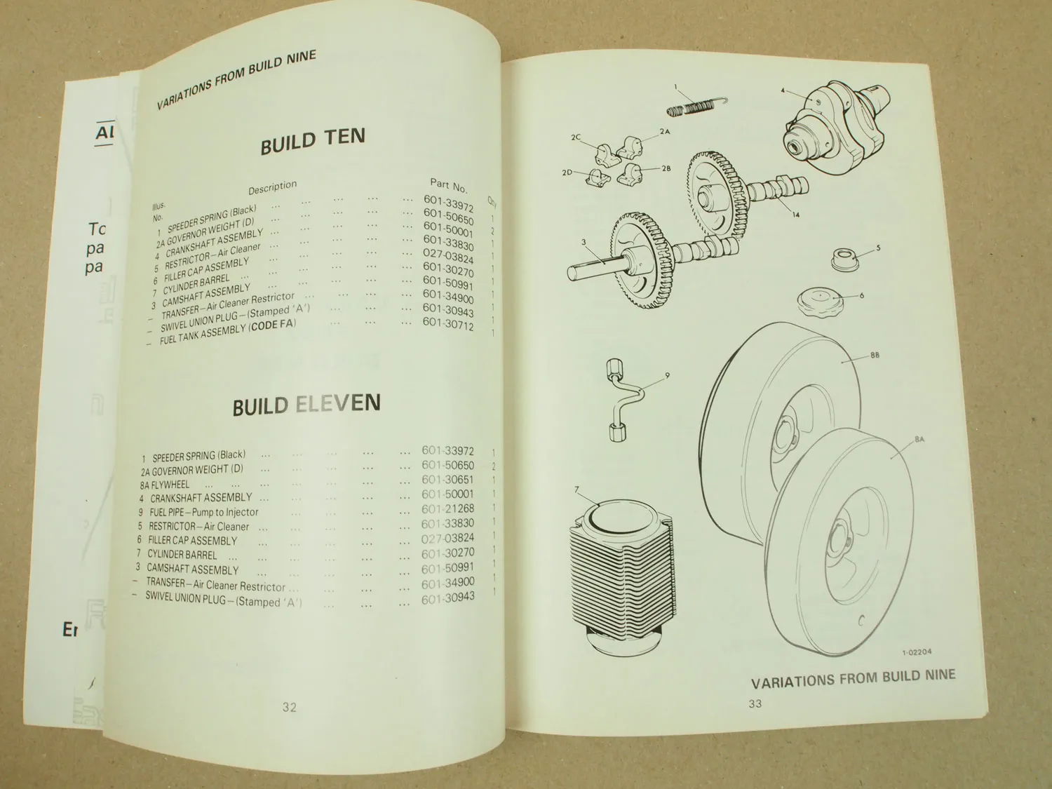 Lister LT1 LT2 industrial marine engines Parts List 1980 Ersatzteilliste in engl