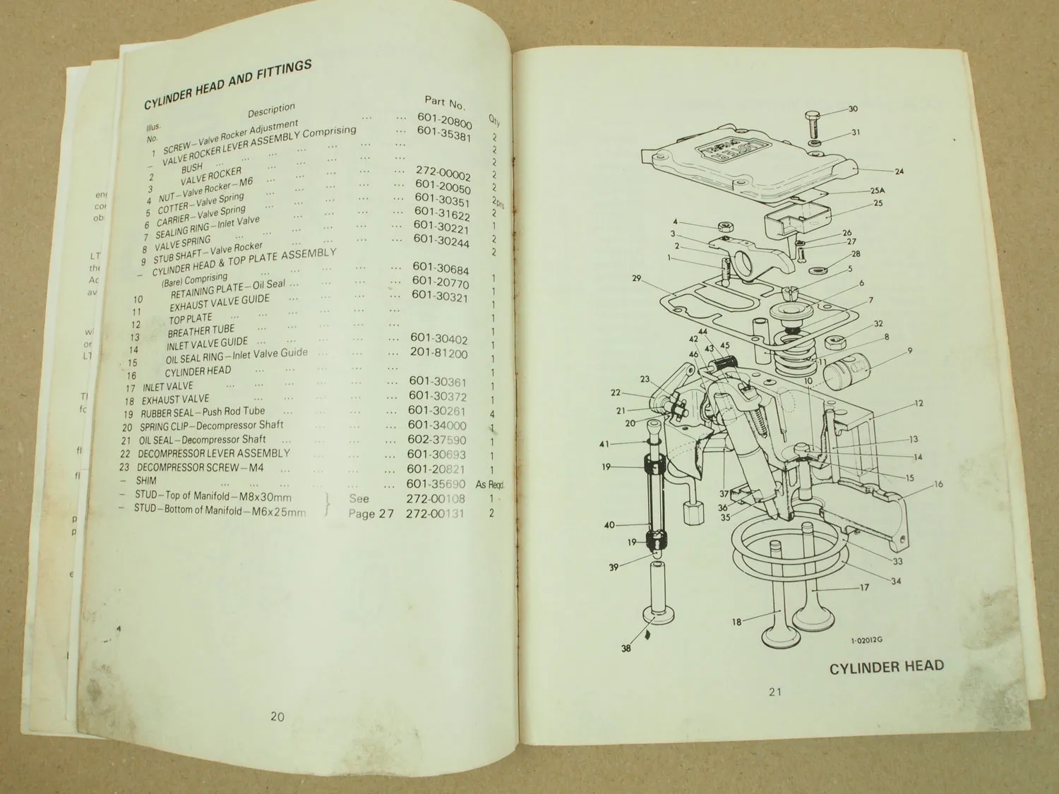 Lister LT1 LT2 industrial marine engines Parts List 1980 + Supplement ERsatzteil