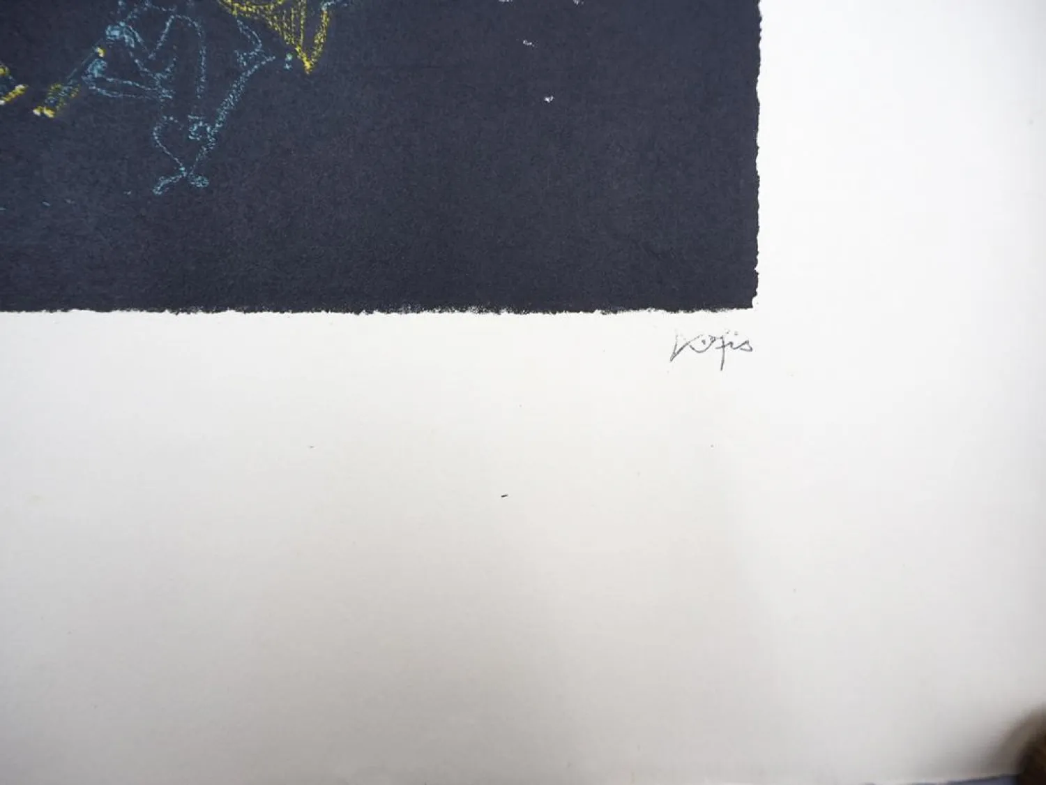 Lithografie Hans Fischer Schweiz Gestiefelter Kater Nachtkonzert Nachlassstempel