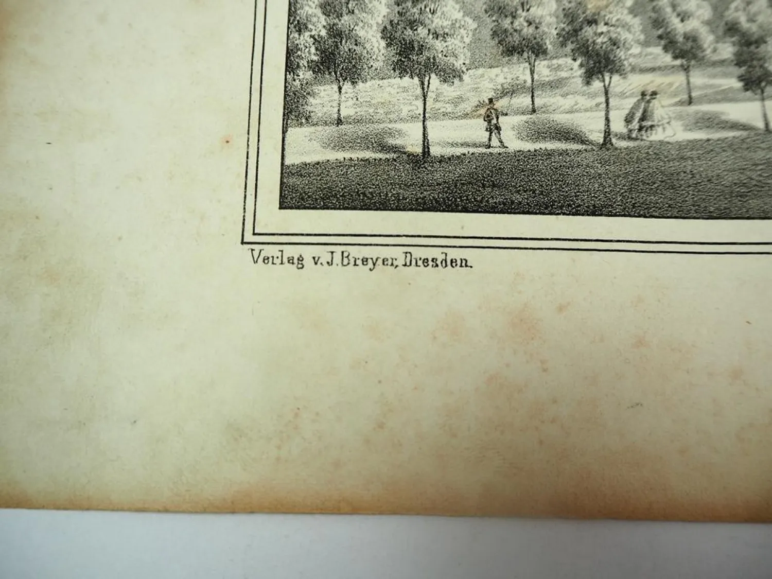 Lithographie Bad Ottenstein Schwarzenberg Sachsen ca. 1860 Breyer Görnert