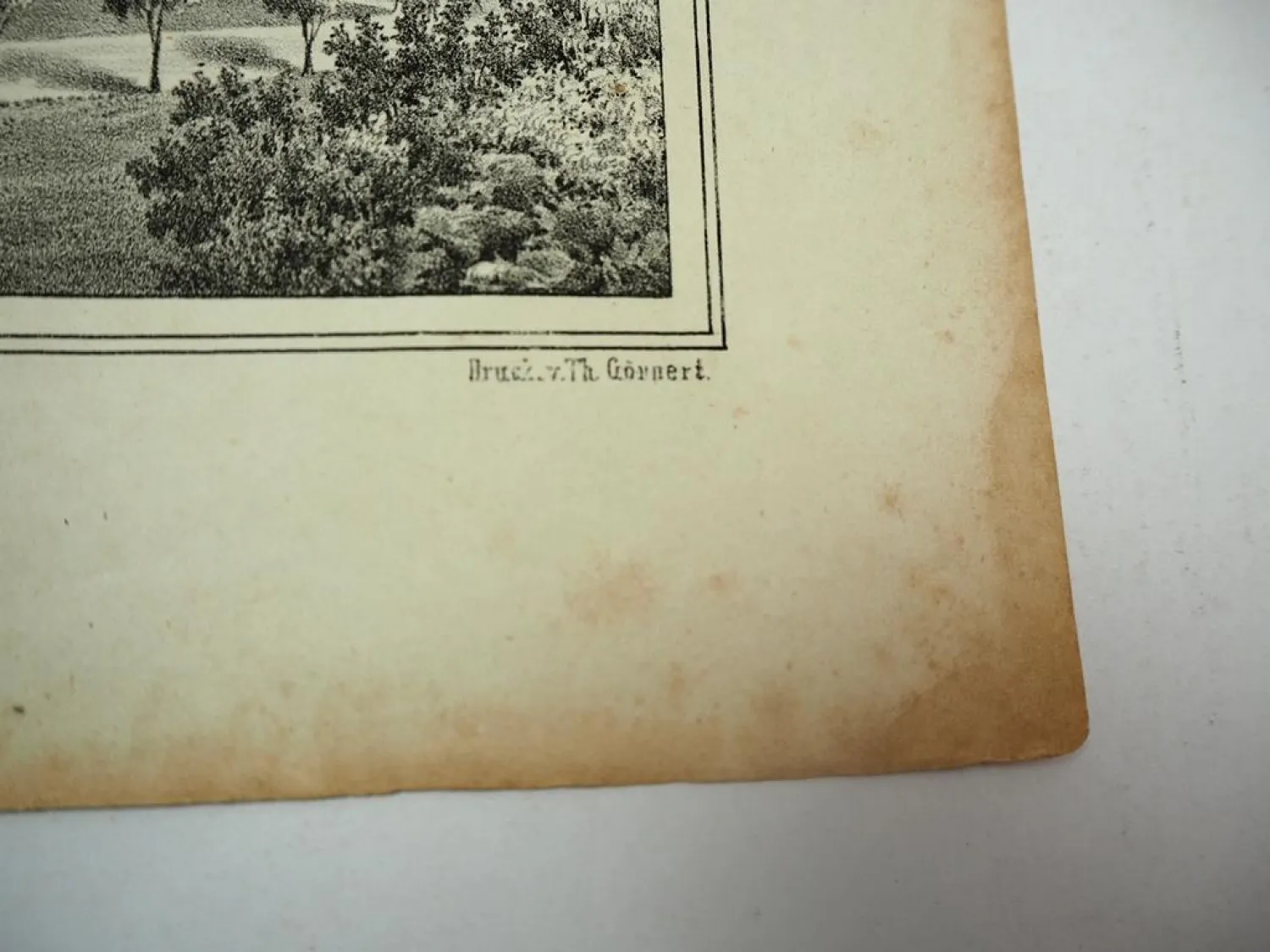 Lithographie Bad Ottenstein Schwarzenberg Sachsen ca. 1860 Breyer Görnert