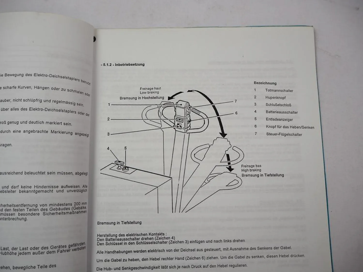 LOC Alphaloc 1200 kg Elektro Hubwagen Betriebsanleitung Ersatzteilliste