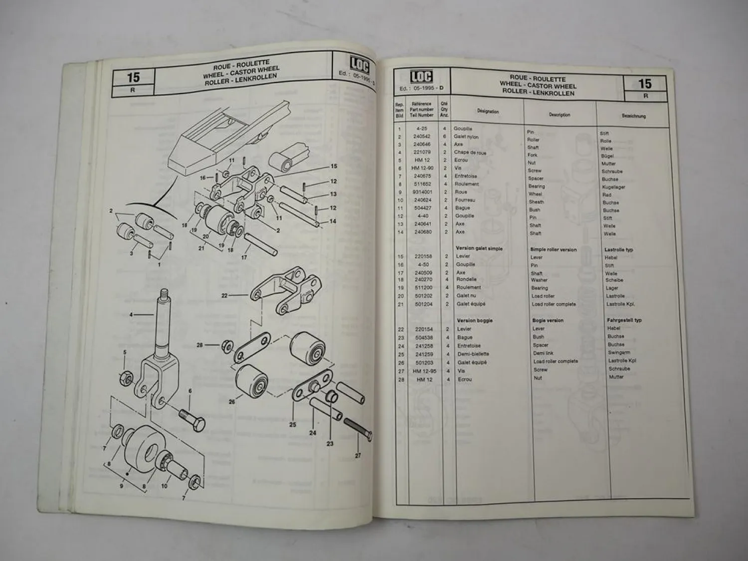 LOC Epsiloc E18 E20 Elektro Hubwagen Betriebsanleitung Ersatzteilliste